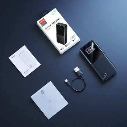 Zunanja baterija Joyroom, 20000mAh, 22.5W, QC + PD, 1 x USB-C - 2 x USB-A, Črna JR-QP192