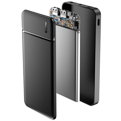 Zunanji akumulator MaXlife MXPB-01, 10000mAh, 12W, 2 x USB-A, črn