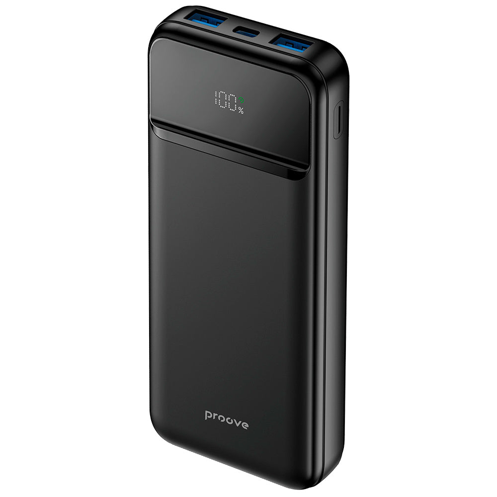 Zunanja baterija Proove Illuminator 2, 10000mAh, 22.5W, QC + PD, 2 x USB-A - 1 x USB-C, Črna PBIP10212201