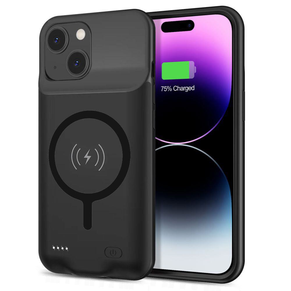 Zunanja baterija v obliki ohišja Wireless Techsuit Power Pro Battery za Apple iPhone 15 Plus, 8500mAh, črna