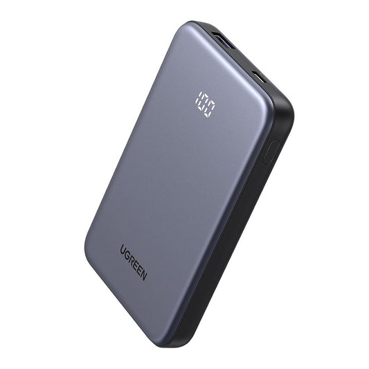 Zunanja baterija UGREEN 75131B, 10000mAh, 22.5W, QC + PD, 1 x USB-A - 1 x USB-C, Siva