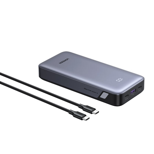 Zunanji akumulator UGREEN Nexode PB532 (55989B), 20000mAh, 30W, QC + PD, 1 x USB-A - 2 x USB-C, Siva