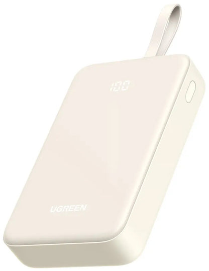 Zunanja baterija UGREEN PB521, 20000mAh, 30W, QC + PD, 1 x USB-A - 2 x USB-C, Bela