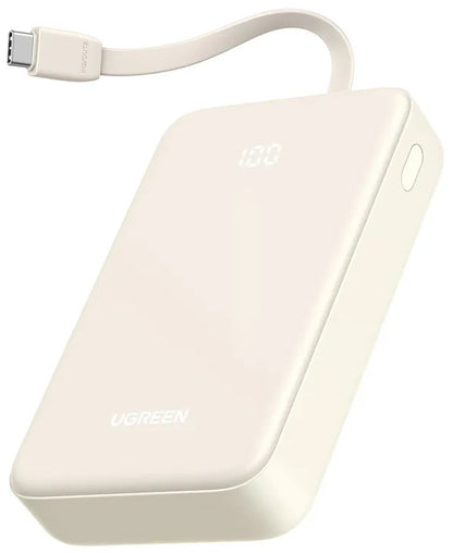 Zunanja baterija UGREEN PB521, 20000mAh, 30W, QC + PD, 1 x USB-A - 2 x USB-C, Bela