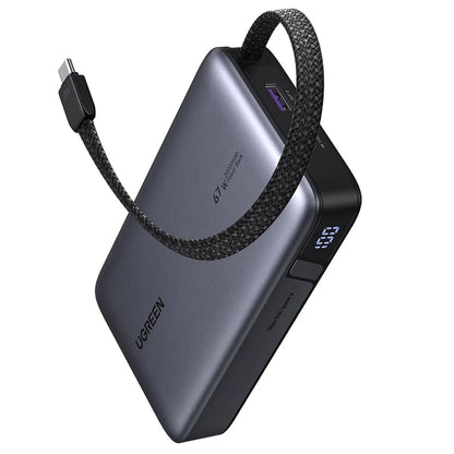 UGREEN PB550 External Battery, 20000mAh, 67W, QC + PD, 1 x USB-A - 2 x USB-C, Gray