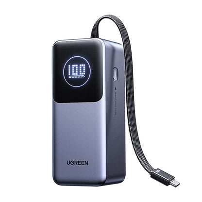 Zunanja baterija UGREEN PB723, 20000mAh, 130W, QC + PD, 1 x USB-A - 2 x USB-C, siva