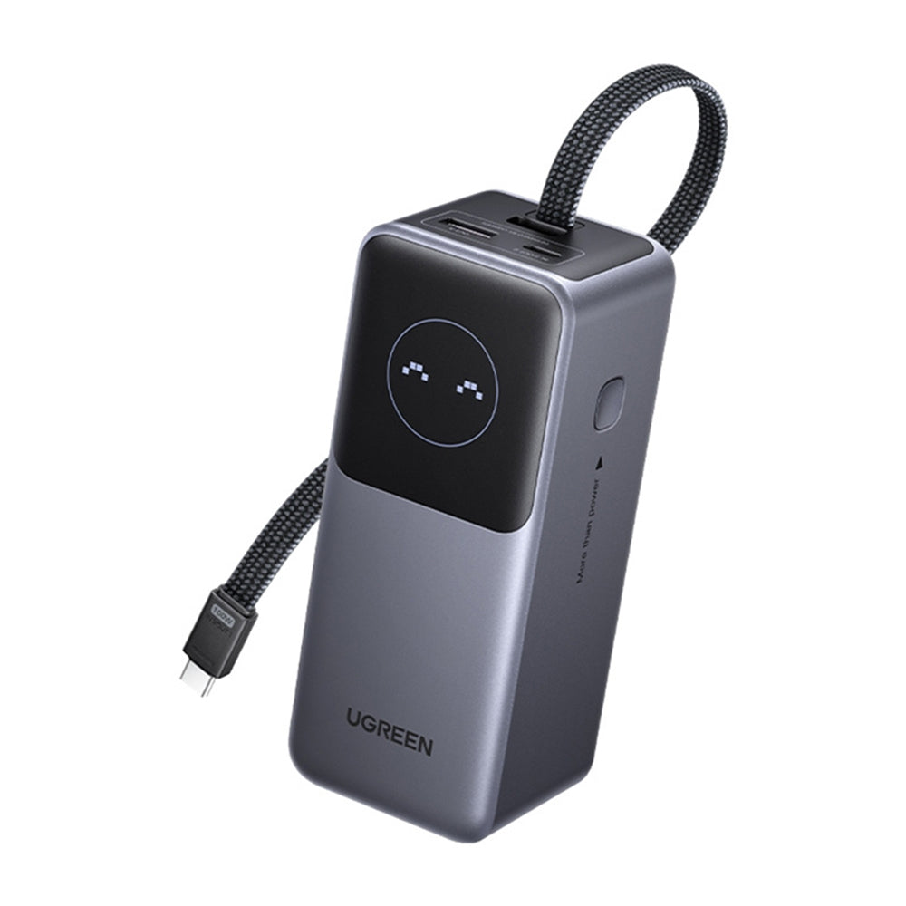 Zunanja baterija UGREEN PB723, 20000mAh, 130W, QC + PD, 1 x USB-A - 2 x USB-C, siva