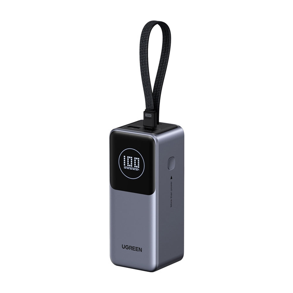 Zunanja baterija UGREEN PB723, 20000mAh, 130W, QC + PD, 1 x USB-A - 2 x USB-C, siva