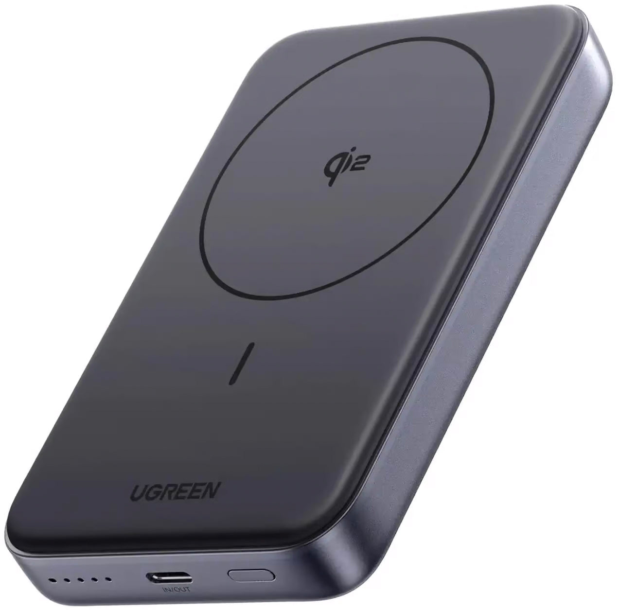 Zunanja baterija UGREEN PB761, 10000mAh, 30W, PD + FQI, 1 x QI - 1 x USB-C, Siva
