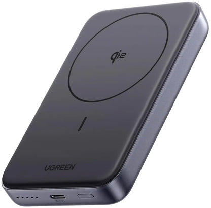 Zunanja baterija UGREEN PB761, 10000mAh, 30W, PD + FQI, 1 x QI - 1 x USB-C, Siva