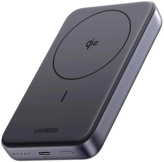 Zunanja baterija UGREEN PB761, 10000mAh, 30W, PD + FQI, 1 x QI - 1 x USB-C, Siva