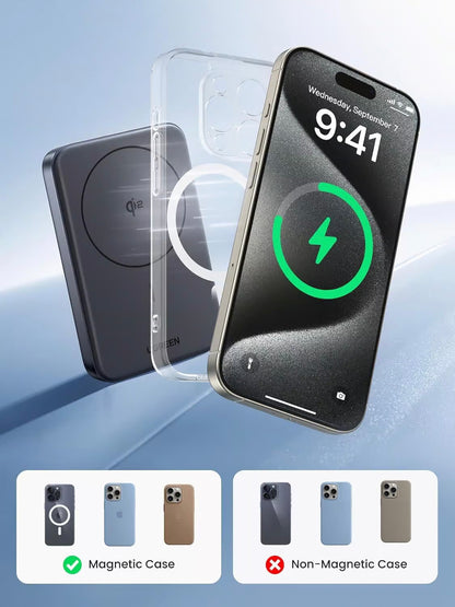 Zunanja baterija UGREEN PB761, 10000mAh, 30W, PD + FQI, 1 x QI - 1 x USB-C, Siva