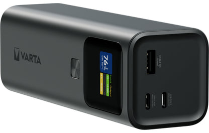 Zunanja baterija Varta High Speed, 27000mAh, 140W, QC + PD, 1 x USB-A - 2 x USB-C, Črna