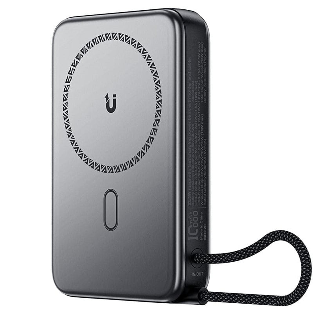 Zunanja baterija Acefast M24, 10000mAh, 22.5W, PD + FQI, 1 x QI - 2 x USB-C, siva