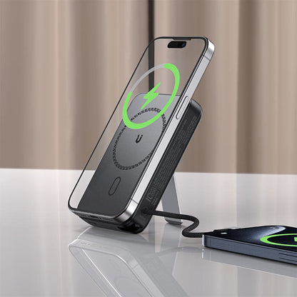 Zunanja baterija Acefast M24, 10000mAh, 22.5W, PD + FQI, 1 x QI - 2 x USB-C, siva