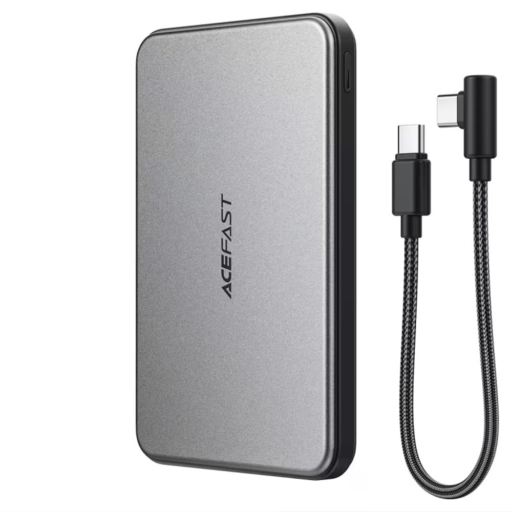 Zunanja baterija Acefast M30, 5000mAh, 20W, PD + FQI, 1 x QI - 2 x USB-C, črna