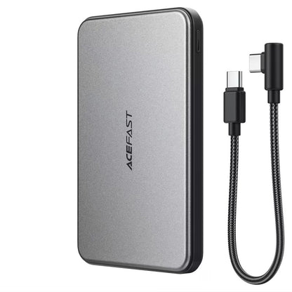 Zunanja baterija Acefast M30, 5000mAh, 20W, PD + FQI, 1 x QI - 2 x USB-C, črna