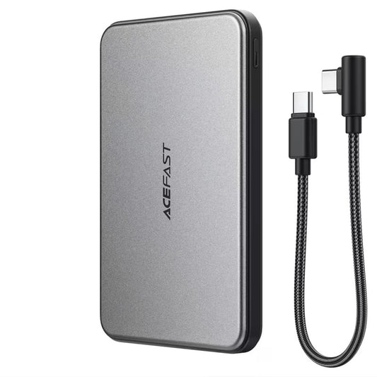 Zunanja baterija Acefast M30, 5000mAh, 20W, PD + FQI, 1 x QI - 2 x USB-C, črna