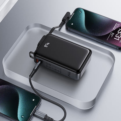 Zunanja baterija Acefast M4, 20000mAh, 67W, PD, 1 x USB-A - 2 x USB-C, črna