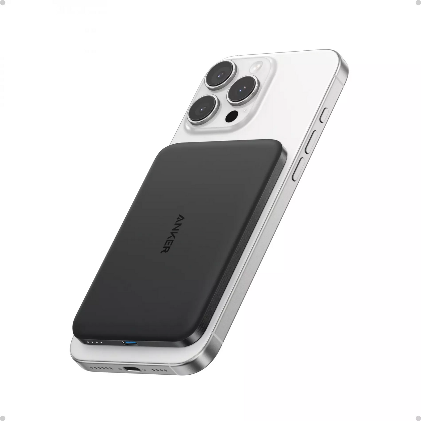 Brezžična zunanja baterija Anker Nano, 5000mAh, 20W, PD + FQI, 1 x QI - 1 x USB-C, Črna A1665H11