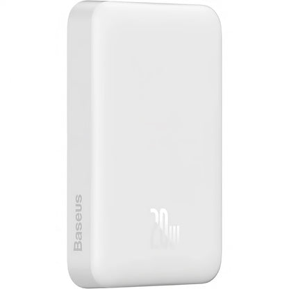 Zunanja baterija Baseus Magnetic Mini, brezžična, 10000mAh, 20W, PD + FQI, 1 x QI - 1 x USB-C, bela PPCX07002