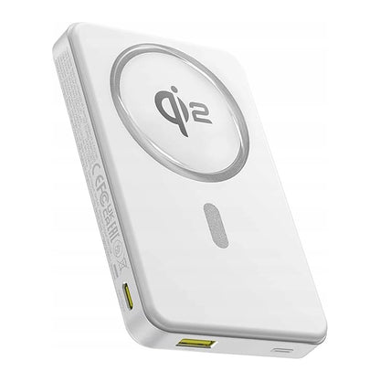Zunanja brezžična baterija Baseus Airpow2 Qi2, 10000mAh, 22.5W, QC + PD + FQI, 1 x QI - 1 x USB-A - 1 x USB-C, Bela P10080000213-00