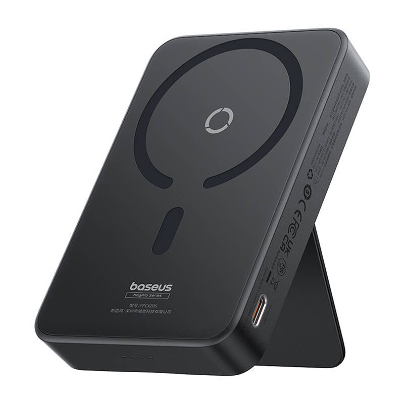 Zunanja baterija Wireless Baseus MagPro PPCXZ05, 5000mAh, 20W, PD + FQI, 1 x QI - 1 x USB-C, Črna P10064101123-00