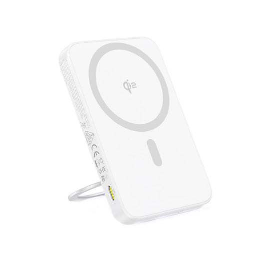 Zunanja brezžična baterija Baseus PicoGo, 5000mAh, 20W, PD + FQI, 1 x QI - 1 x USB-C, Bela P10076800213-01