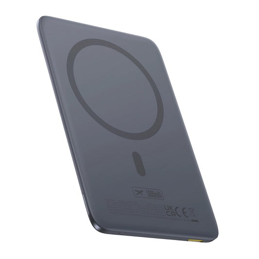 Zunanja brezžična baterija Baseus PicoGo AM41, 5000mAh, 20W, PD + FQI, 1 x QI - 1 x USB-C, siva P1007680C813-00
