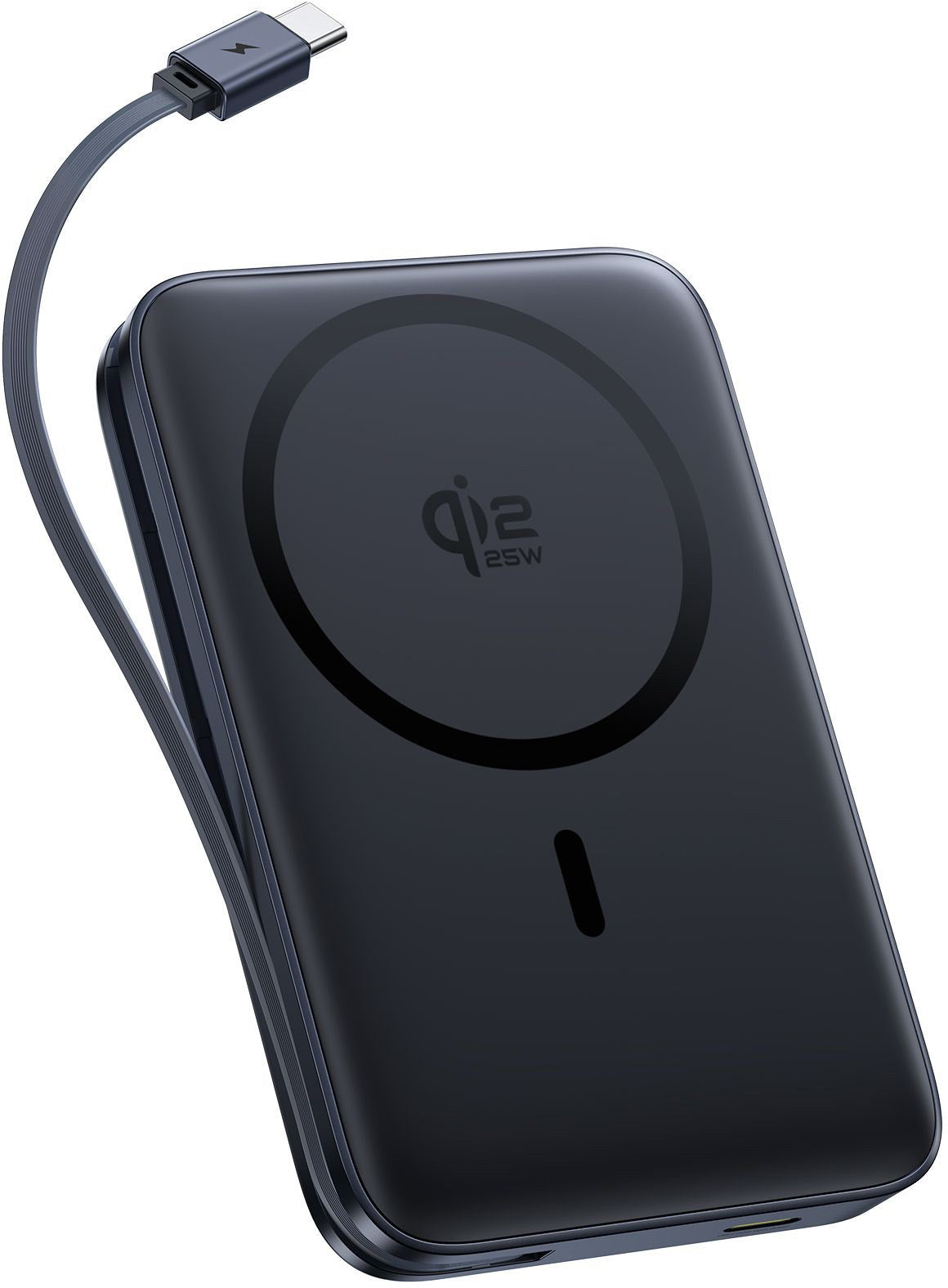 Brezžična zunanja baterija Baseus PicoGo AM61, 10000mAh, 45W, PD + FQI, 1 x QI - 2 x USB-C, Črna E0028V00