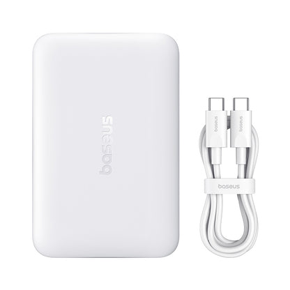 Baseus EnerFill FM11 Wireless External Battery, 10000mAh, 30W, PD + FQI, 1 x QI - 1 x USB-C, White