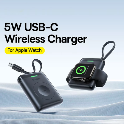 Brezžična zunanja baterija Baseus EnerFill FW11 za Apple Watch Series, 1640mAh, 5W, 1 x QI, črna E0205301