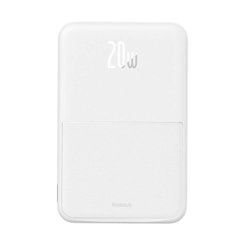 Zunanja baterija Wireless Baseus MagPro PPCXZ05, 5000mAh, 20W, PD + FQI, 1 x QI - 1 x USB-C, Bela P10064101223-00