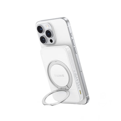 Zunanja brezžična baterija Baseus PicoGo, 5000mAh, 20W, PD + FQI, 1 x QI - 1 x USB-C, Bela P10076800213-01