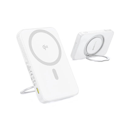 Zunanja brezžična baterija Baseus PicoGo, 5000mAh, 20W, PD + FQI, 1 x QI - 1 x USB-C, Bela P10076800213-01