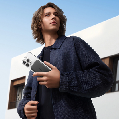 Zunanja brezžična baterija Baseus PicoGo AM41, 5000mAh, 20W, PD + FQI, 1 x QI - 1 x USB-C, črna