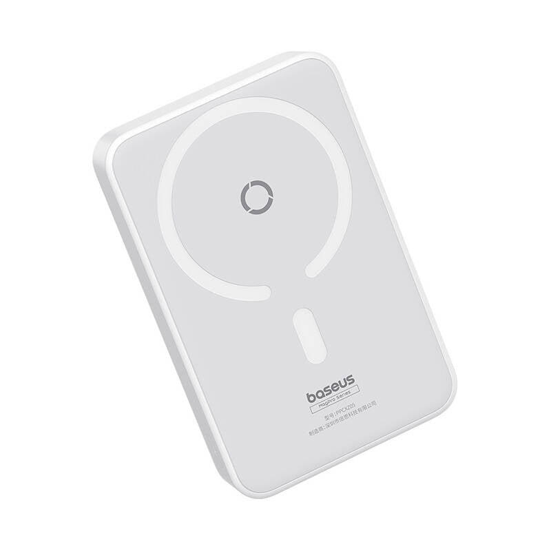 Zunanja baterija Wireless Baseus MagPro PPCXZ05, 5000mAh, 20W, PD + FQI, 1 x QI - 1 x USB-C, Bela P10064101223-00