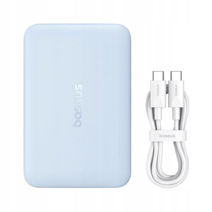 Brezžična zunanja baterija Baseus EnerFill FM11 Ultra-Mini, 10000mAh, 22,5W, PD + FQI, 1 x QI - 1 x USB-C, modra P1008210E313-00