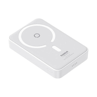 Zunanja baterija Wireless Baseus MagPro PPCXZ05, 5000mAh, 20W, PD + FQI, 1 x QI - 1 x USB-C, Bela P10064101223-00