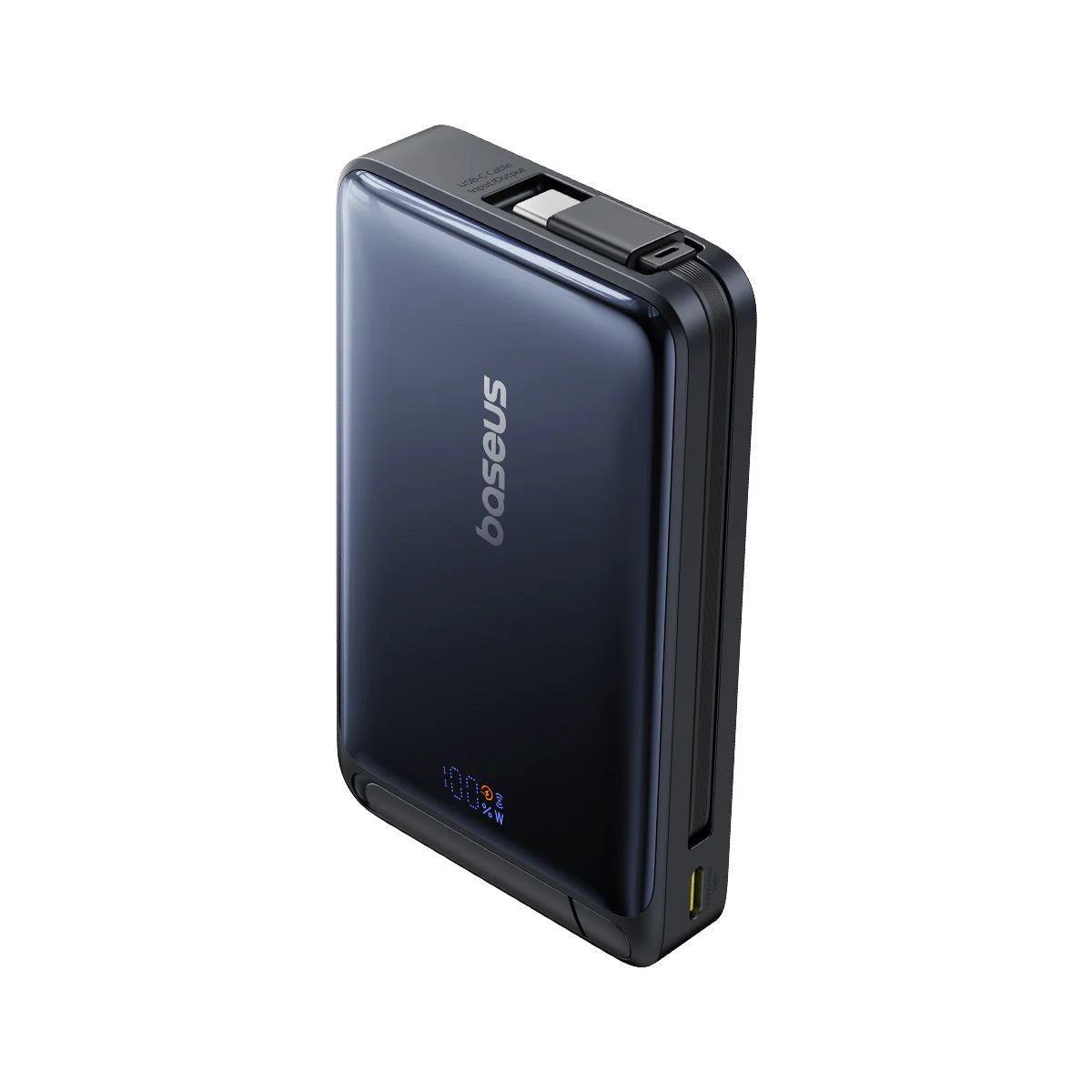 Zunanja baterija Baseus Nomos, 10000mAh, 45W, PD + FQI, 1 x QI - 2 x USB-C, Črna P10078800123-00