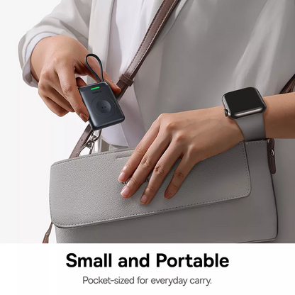 Brezžična zunanja baterija Baseus EnerFill FW11 za Apple Watch Series, 1640mAh, 5W, 1 x QI, črna E0205301