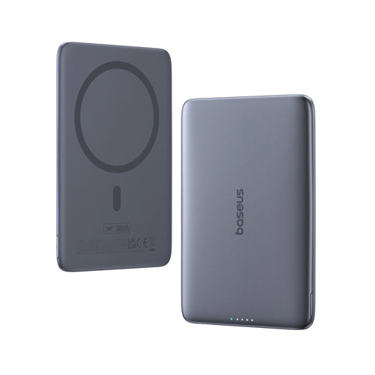 Zunanja brezžična baterija Baseus PicoGo AM41, 5000mAh, 20W, PD + FQI, 1 x QI - 1 x USB-C, siva P1007680C813-00