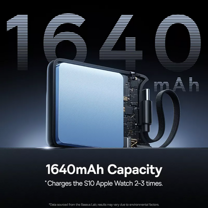 Brezžična zunanja baterija Baseus EnerFill FW11 za Apple Watch Series, 1640mAh, 5W, 1 x QI, črna E0205301