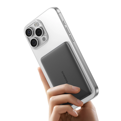 Zunanja brezžična baterija Baseus PicoGo AM41, 5000mAh, 20W, PD + FQI, 1 x QI - 1 x USB-C, črna