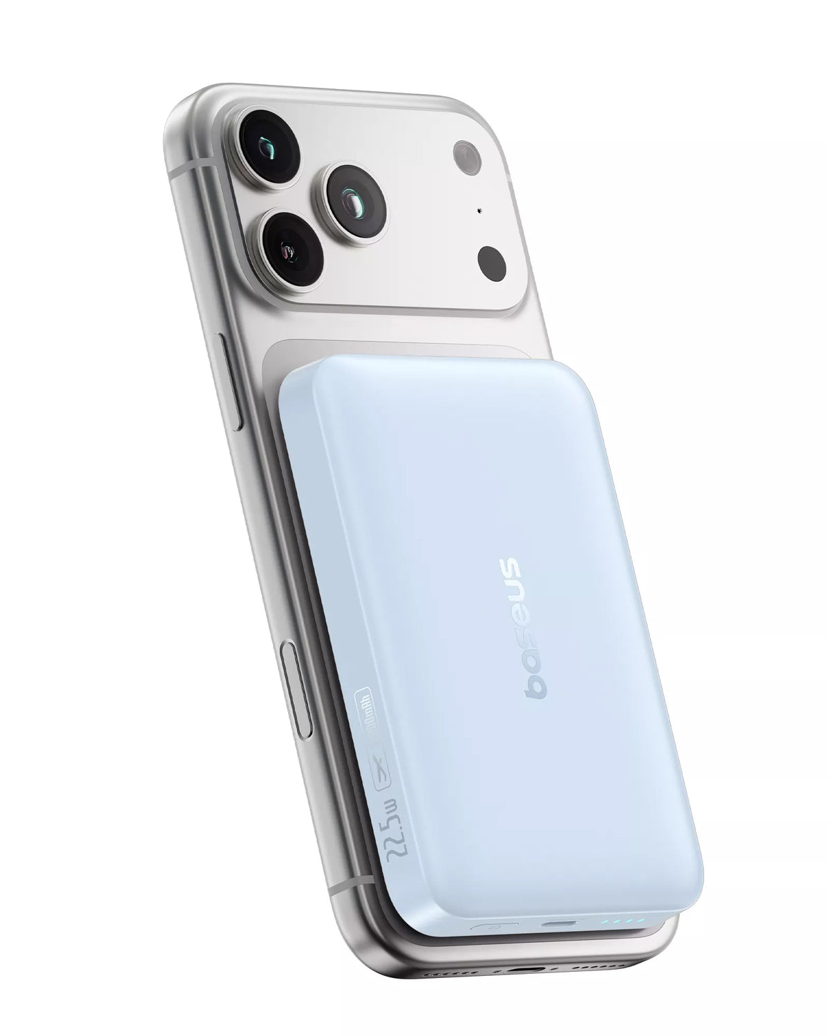 Brezžična zunanja baterija Baseus EnerFill FM11 Ultra-Mini, 10000mAh, 22,5W, PD + FQI, 1 x QI - 1 x USB-C, modra P1008210E313-00