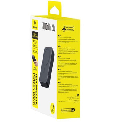 Brezžična zunanja baterija Baseus EnerFill FM41, 20000mAh, 20W, PD - FQI, 1 x QI - 1 x USB-C, črna E0027U00