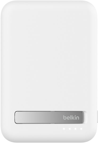 Brezžična zunanja baterija Belkin BoostCharge Pro s stojalom, 8000mAh, 15W, FQI, 1 x QI - 1 x USB-C, bela BPD007btWH
