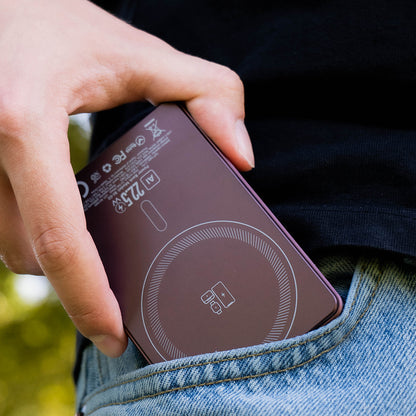 Brezžična zunanja baterija Blavec BJ-03 Slim, 10000 mAh, 22,5 W, PD + FQI, 1 × QI – 1 × USB-C, vijolična