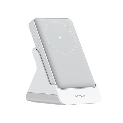 Brezžična zunanja baterija Cuktech WPB100N, 10000mAh, 20W, PD + FQI, 1 x QI - 1 x USB-C, bela CKWPB100NGLGR