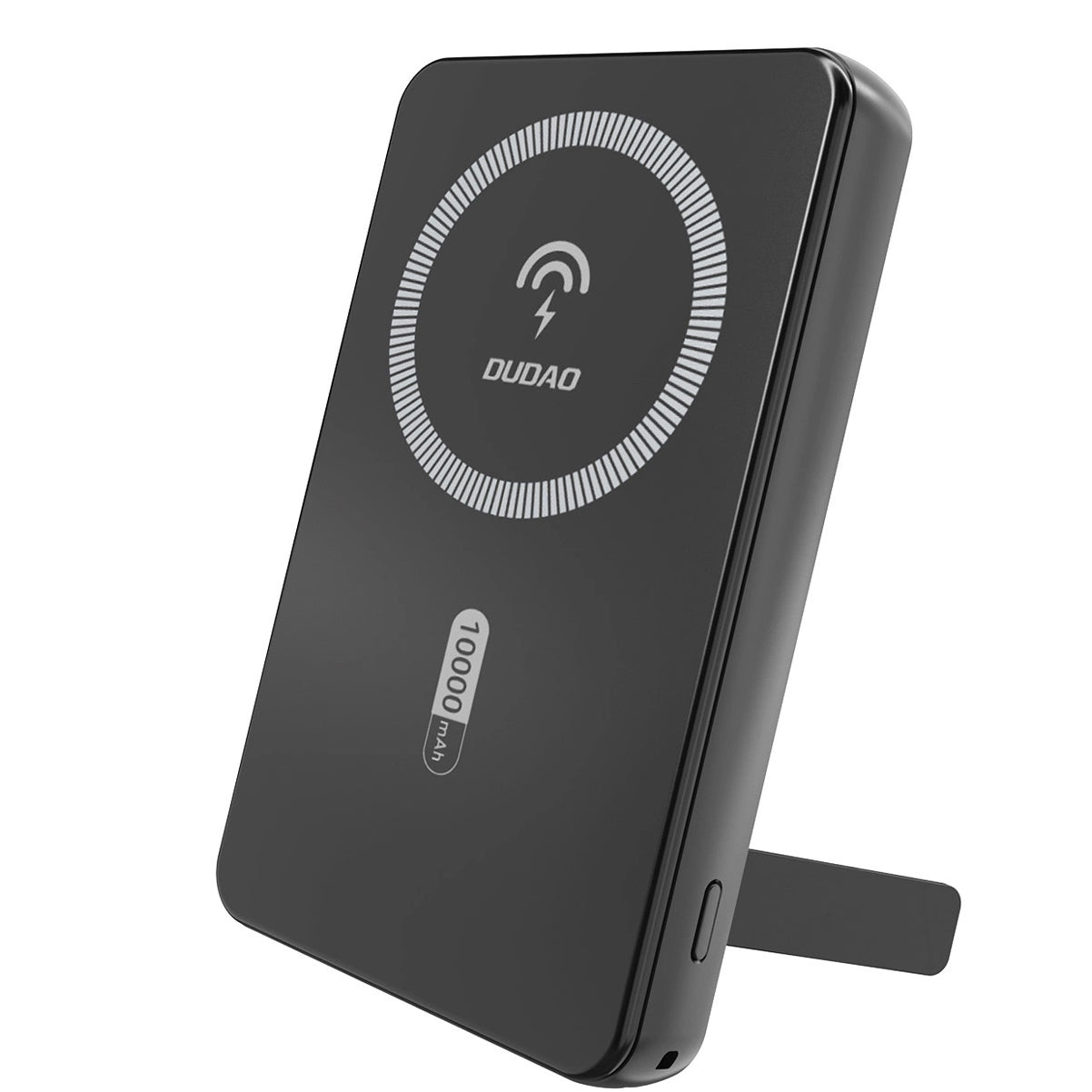 Dudao K14S+ Wireless External Battery, 10000mAh, 22.5W, QC + PD + FQI, 1 x QI - 1 x USB-A - 1 x USB-C, Black